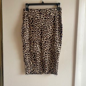 Forever 21 leopard pencil skirt